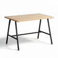 Wooden desk with black metal legs for home or office use 120 x 60 x 75cm