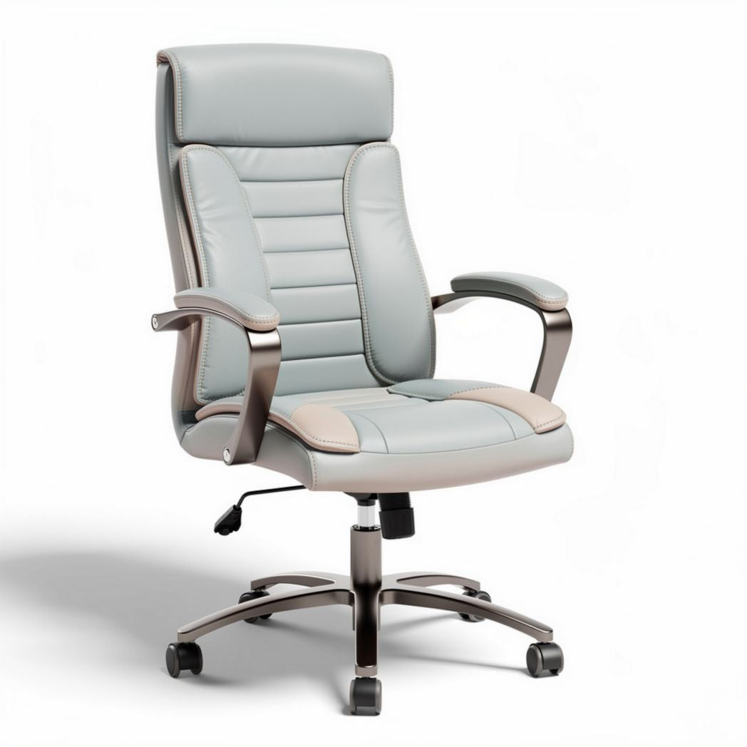 Leather office chair with adjustable height and ergonomic design 65 x 65 x 115cm